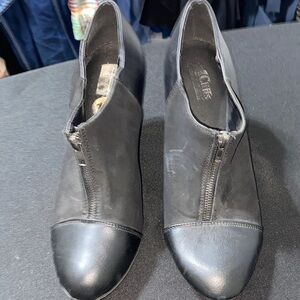 CLIFFS BY WHITE‎ MOUNTAIN WO SIZE 12 Black Ankle Boots 4” heel  GOOD CONDITION